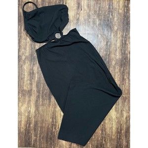 NWT anrabess strap one shoulder runched bodycon maxi dress size SMALL